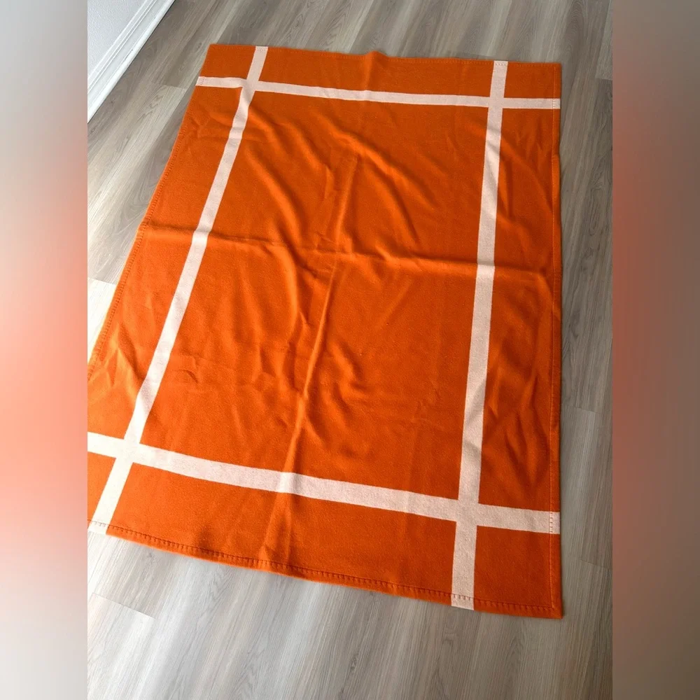 Williams Sonoma Cashmere And Wool Equestrian Throw 50x70